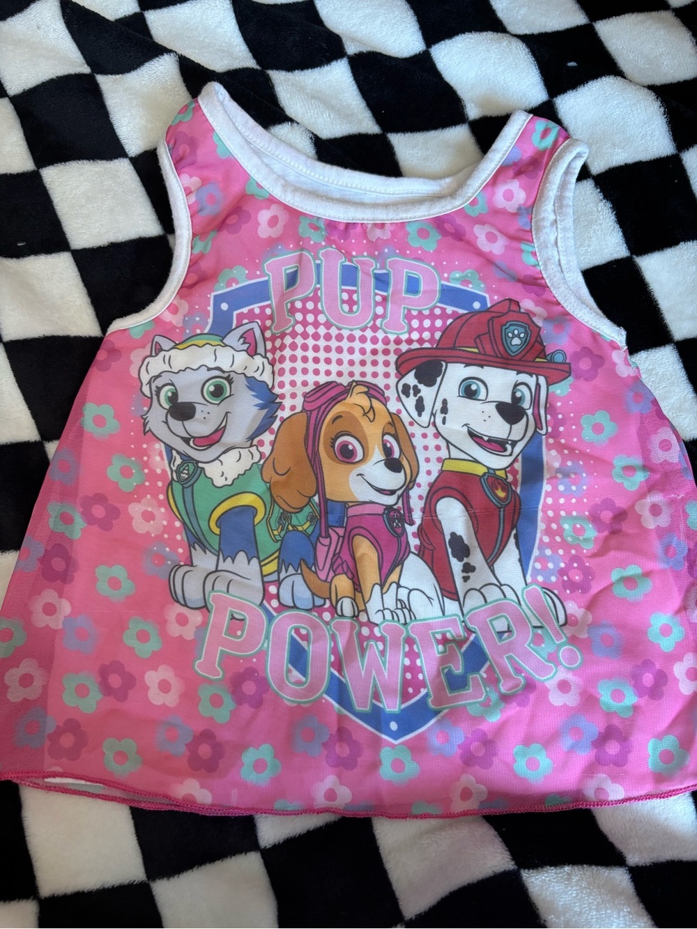 4T paw patrol tank top (flaw in fabric)